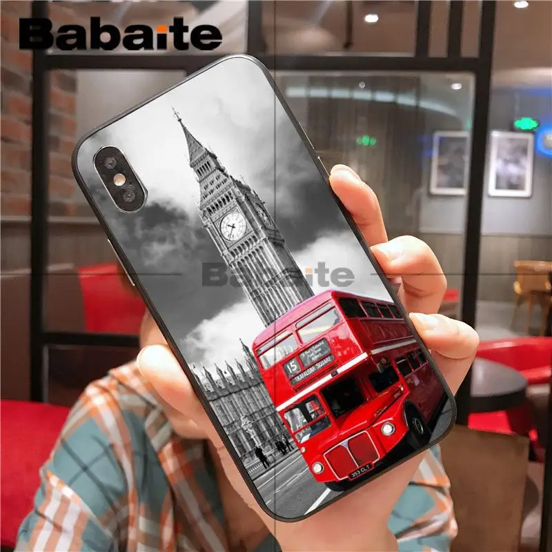 Дизайнерский телефонный чехол для iphone 11Pro max с лондонским автобусом и английским
