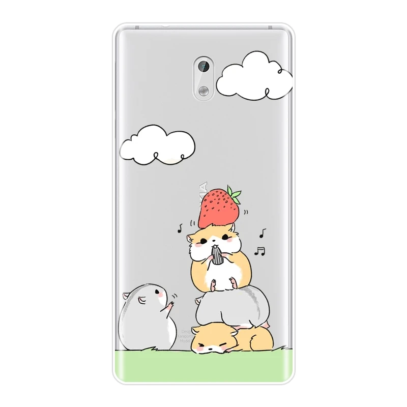 Задняя крышка для Nokia 8 6 5 3 2 1 Рождественский хомяк Kawaii милый забавный Мягкий