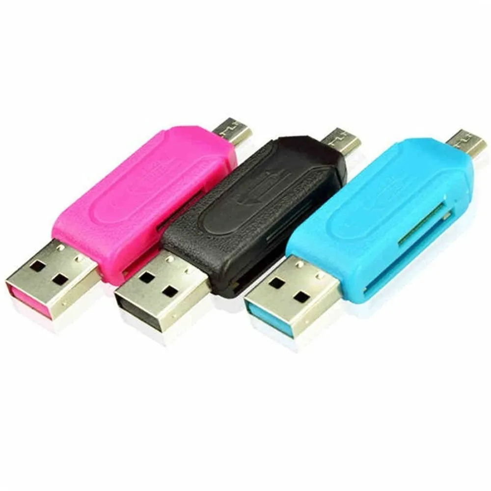 Micro USB зарядное устройство конвертер 2 в 1 SD TF кардридер OTG адаптер для Samsung Android