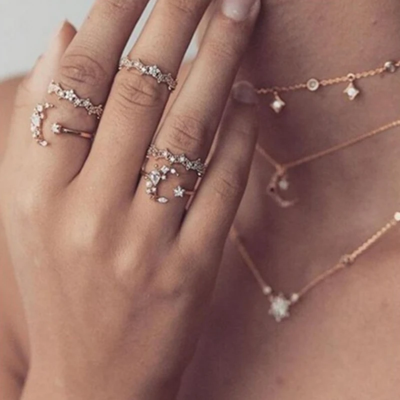 5 шт./компл. Женская мода Стиль Ретро Богемский стиль С украшением в виде