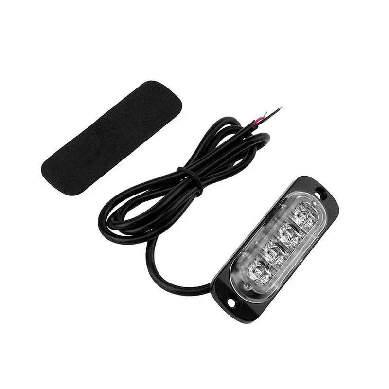 4LED Строб Предупреждение светильник 12-24V мигающий неисправности аварийного сигнала Предупреждение прочный, водонепроницаемый, ударопрочный мерцающий светильник s авто