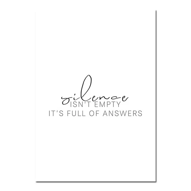ZZ10592-02 Nordic Canvas Posters Inspirational Pictures Minimalist Print Wall Art Black White Motivational Love Quote Painting Decoration - Цвет: ZZ10592-02