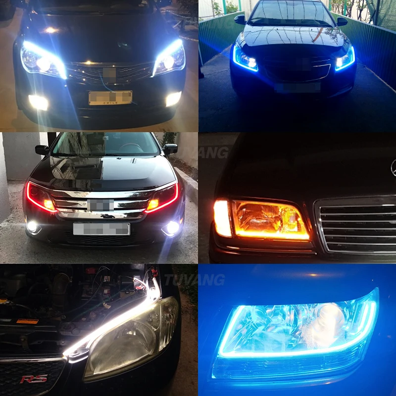 2x на очень тонком каблуке DRL 30 45 60 90 см дневные ходовые огни светильник Мягкие