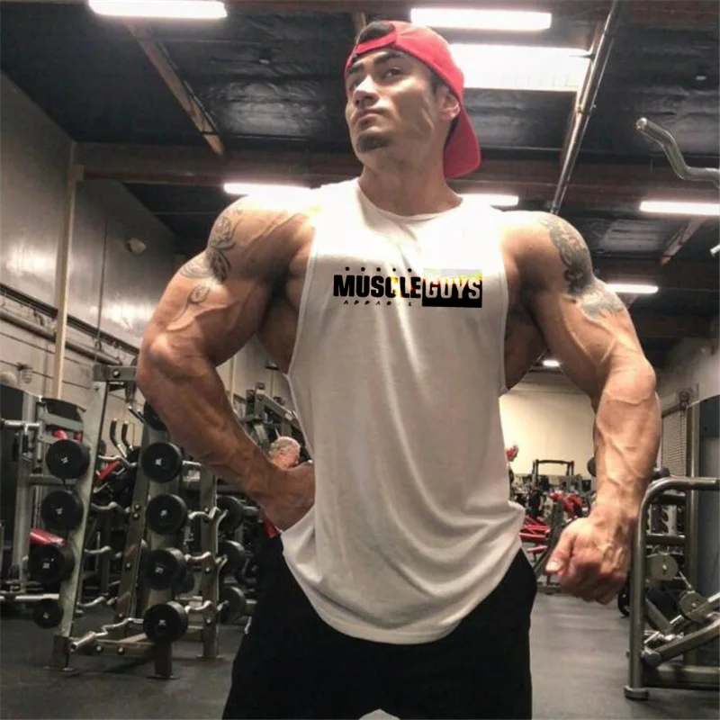 Майка Muscleguys canotta Мужская Спортивная хлопковая безрукавка для бодибилдинга и