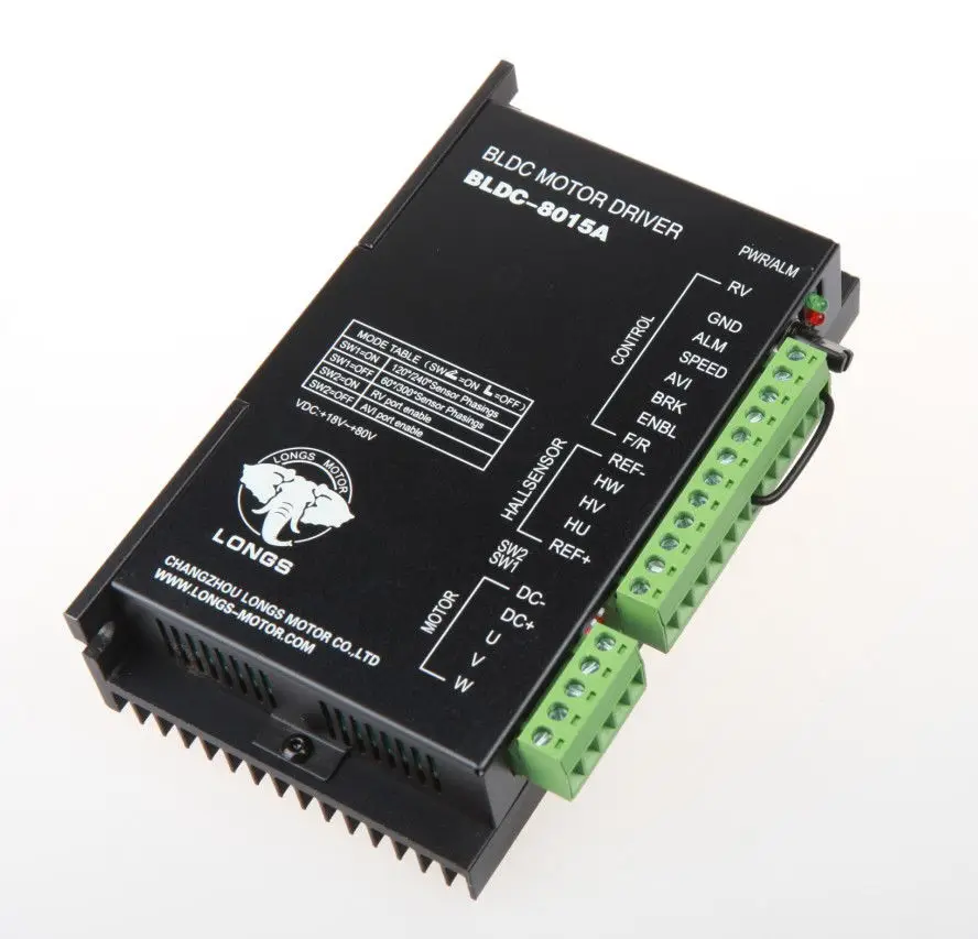 DE ship 1 шт. BLDC 8015A бесщеточный двигатель постоянного тока Driver2 4 80VDC высокоскоростной