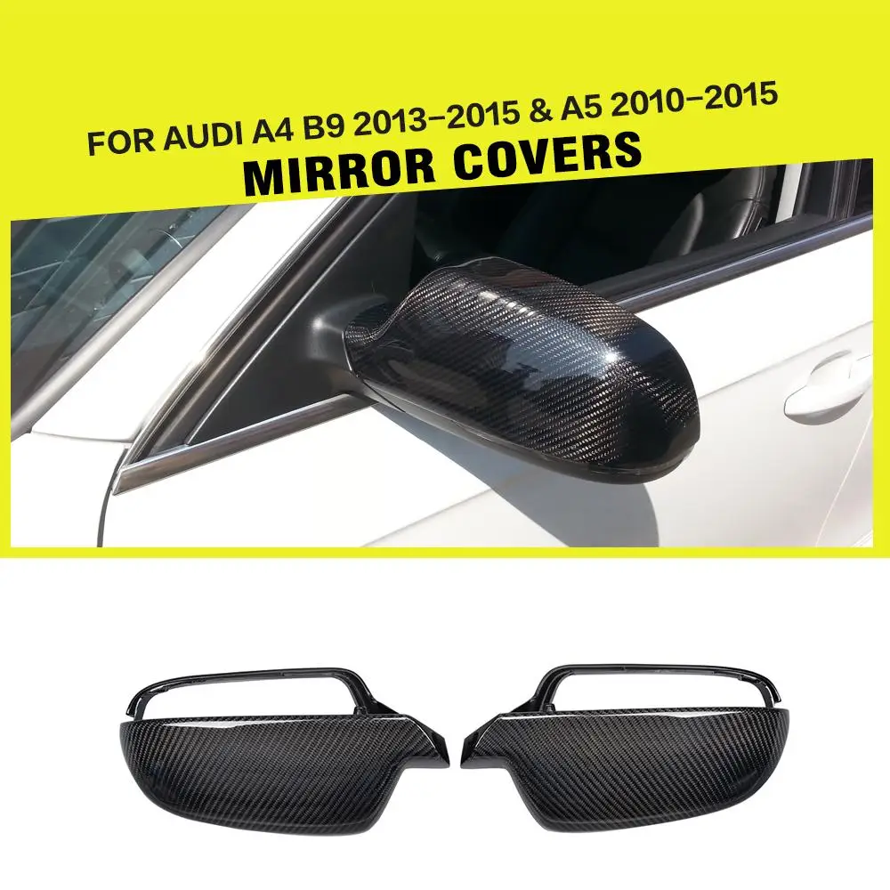 

Carbon Fiber Replacement Style Car Side Mirror Covers Trim for Audi A4 B9 2013 - 2015 A5 2010 - 2015 Without Side Assist holes