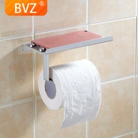 bvz high quality wall mounted bathroom paper towel holder napkin holder bathroom tissue box mobile phone holder tray