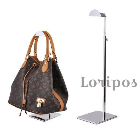 

Adjustable Metal Mirror Surface Bags Handbag Display Rack Stand Women Handbag Display Stand Bag Holder Store Window Diplay Props
