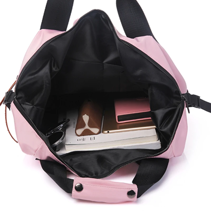 

Casual Nylon Waterproof school backpack for girls Women High Capacity Travel Book Bags Teenage Pink Satchel Mochila Bolsa 2019