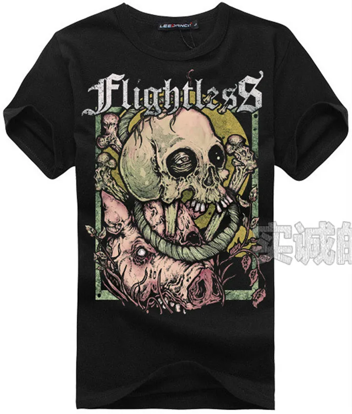 Рубашка в стиле Харадзюку с изображением черного дахии убийцы рок рубашка злого