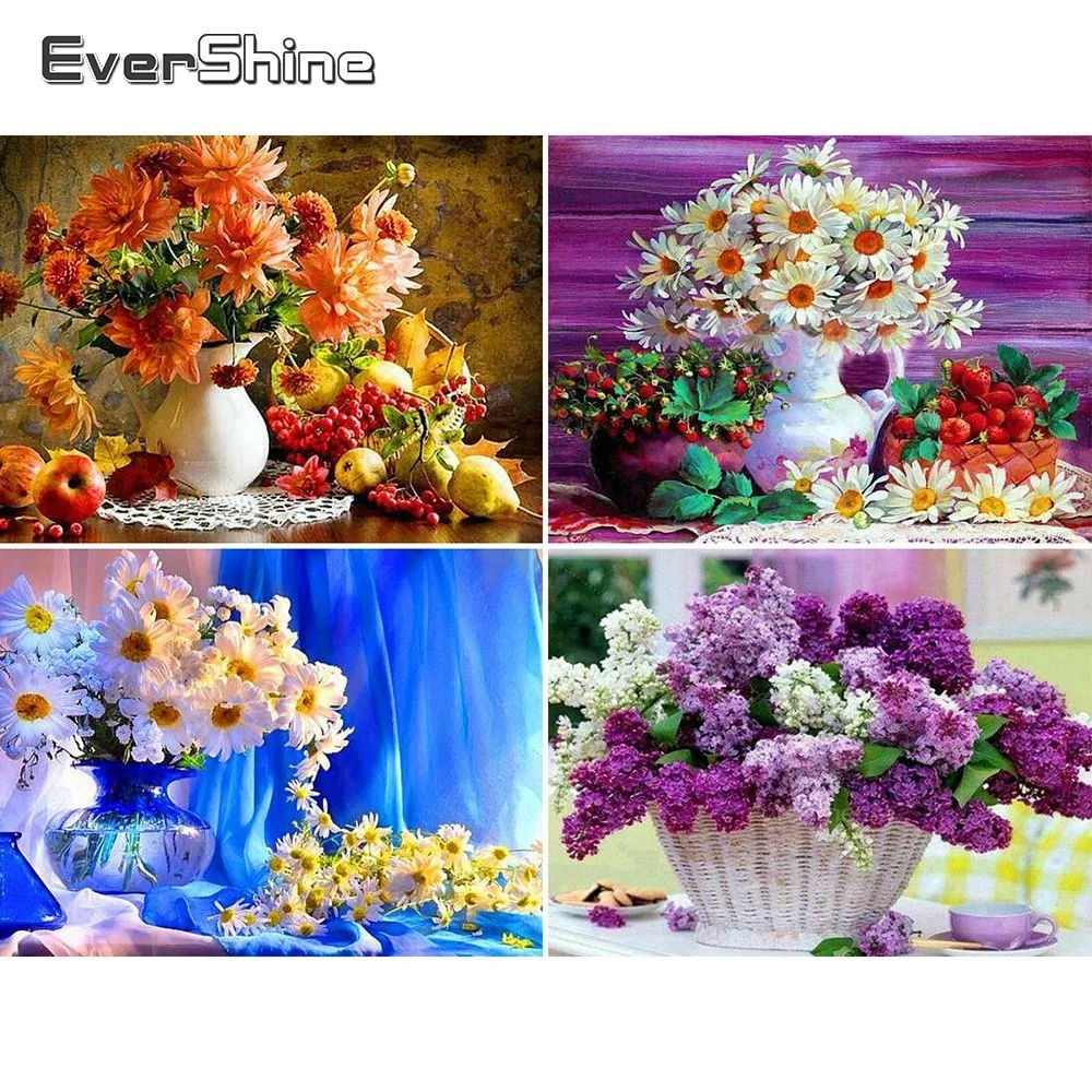 

Evershine 5D DIY Diamond Painting Full Square Flowers Diamond Embroidery Sale Flower Rhinestones Pictures Diamond Mosaic Tables