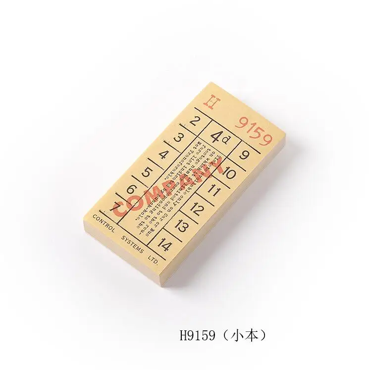 100sheets Retro Receipt Ticket Memo Pad Stub Sticky Notes Memo Post Note Paper vintage bill Words Phrases Stickers Office Supply - Цвет: 1