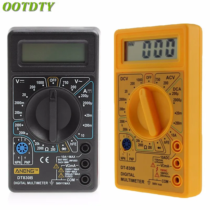 

OOTDTY DT-830B мультиметр ЖК Автоматический диапазон цифровой вольтметр Омметр Вольт тестер