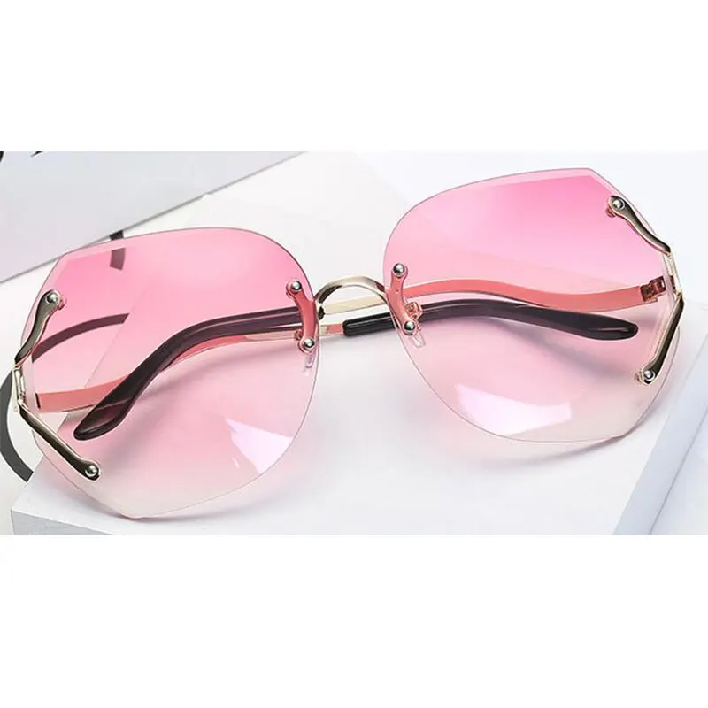 Модные женские квадратные солнцезащитные очки фотоочки Металлические оттенки