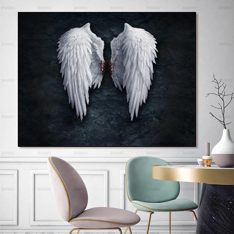 

Wall art canvas painting Wing posters and prints the powerful wing home decoration painting art print on canvas No Frame