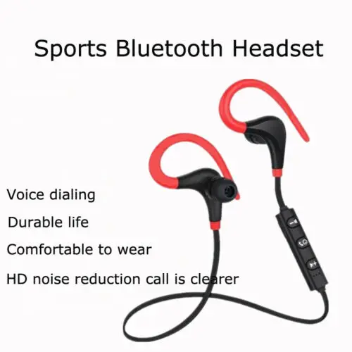 Спортивные наушники Bluetooth 4 1 беспроводная гарнитура регулируемые крючки стерео