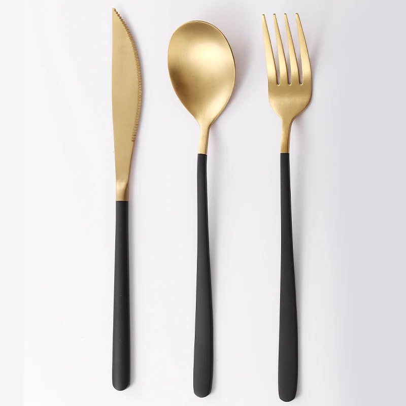 knife fork spoon F JueQi набор посуды столовые приборы из нержавеющей стали 304 посуда кухонная посуда включает нож вилка чайные ложки 18/10 - Цвет: knife fork spoon F