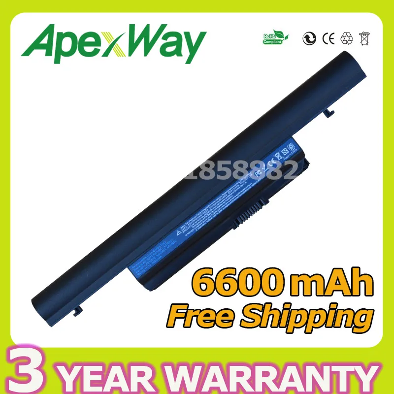 Аккумулятор Apexway для ноутбука Acer Aspire 6600 мАч 3820T 3820 4745 4745G 4745Z 4820 4820T 4820G 5820 5820T AS10B73