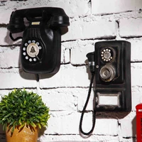 european vintage style wall hung resin telephone model bar cafe wall decoration home decor