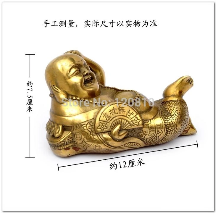 Медная Майтрея Будда украшения сидеть сложа руки и расслабиться обогащение