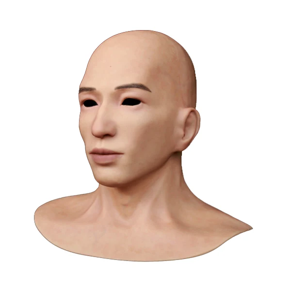 

(SF-N18) Party crossdress masquerade cosplay realistic human face man silicone male full head mask for Halloween fetish wear