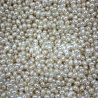 aaa 3 4mm white rice no hole loose seed freshwater pearl