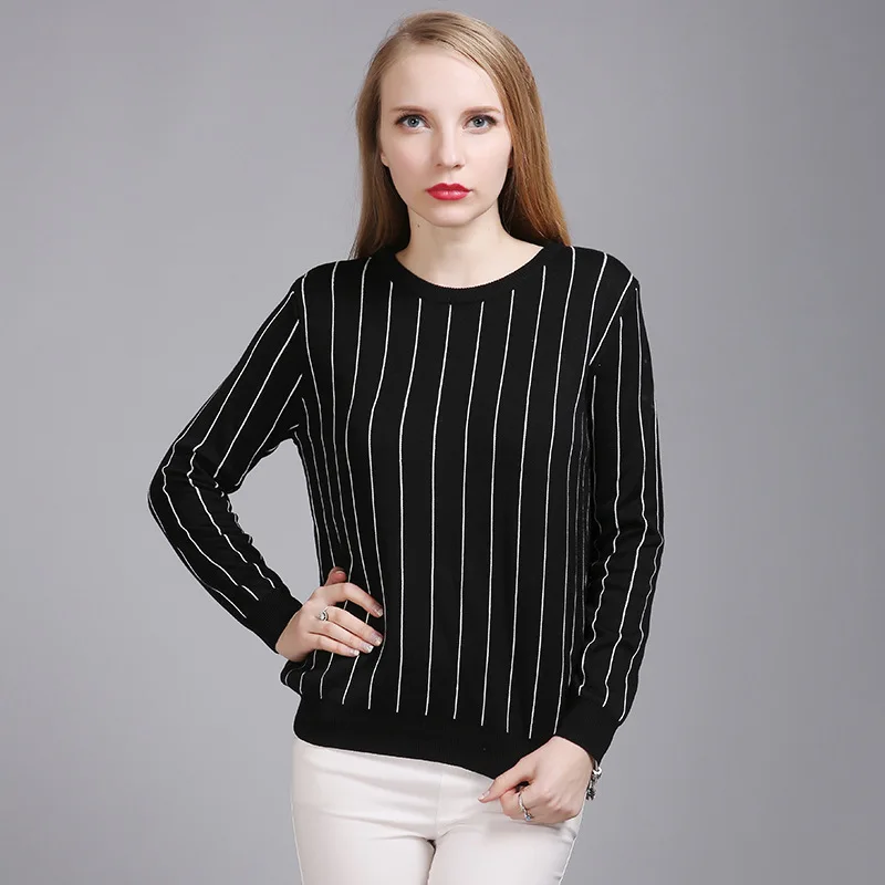 Joy Capita European Sweater 2017 Knitted Striped Women Winter Full Sleeve Pullovers Casual Plus Size Sweaters | Женская одежда