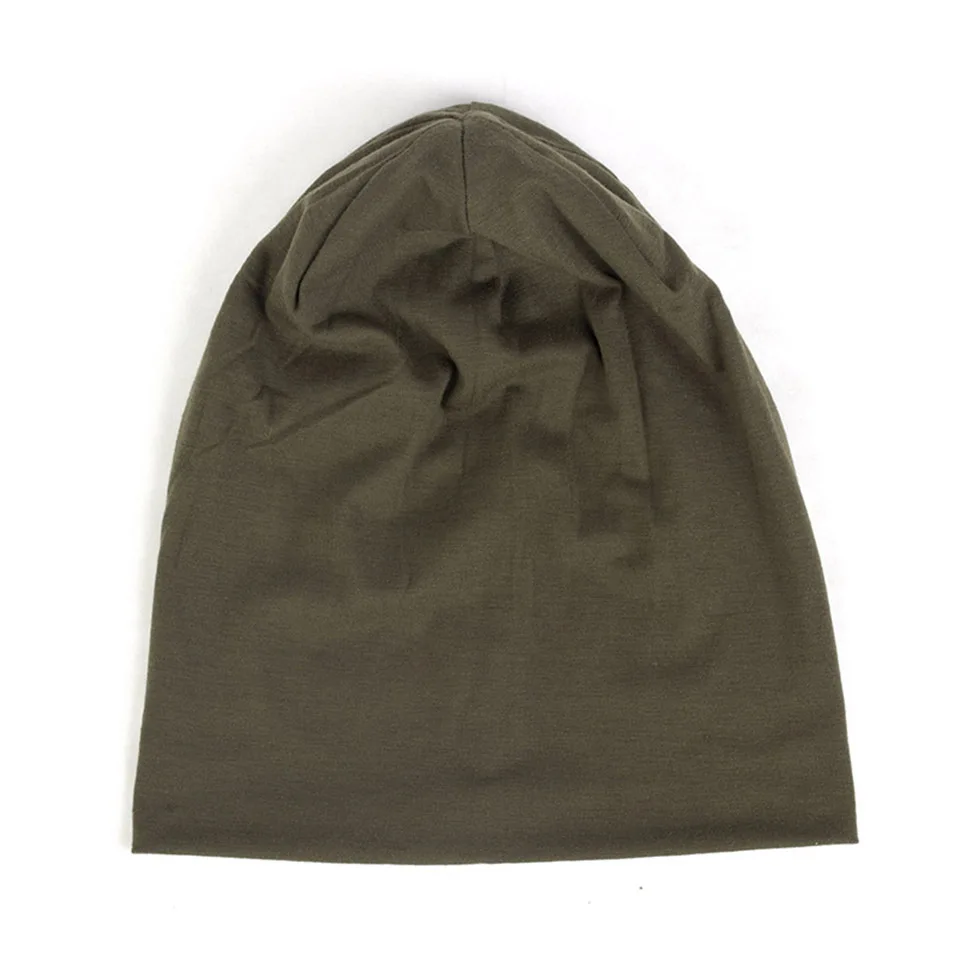Сплошной цвет slouky Beanie для женщин модные мужские кепки из хлопка тюрбан шапки унисекс Beanies женские весенне-зимние шапки эластичные