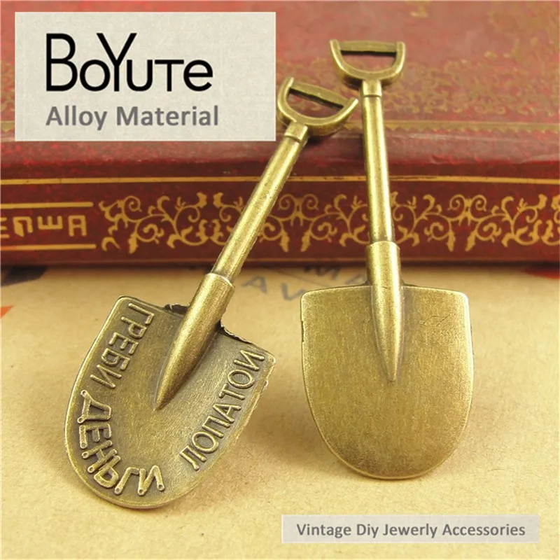 BoYuTe (50 шт./лот) 16*45 мм Античная бронзовая Лопата кулон из цинкового сплава Diy модные