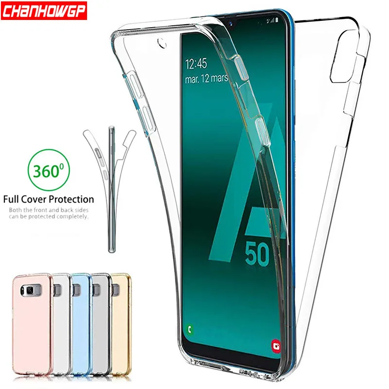 Двойной силиконовый чехол из ТПУ для Samsung Galaxy S10 Plus S10e A10 A20 A30 A40 A50 A60 A70 M10 M20 A7 A9 2018 A750