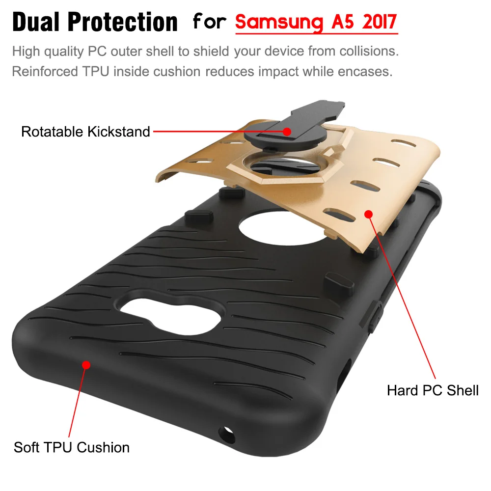 Для Samsung Galaxy A5 2017 A520 чехол противоударный бампер Slim Fit Панцири защиты телефона