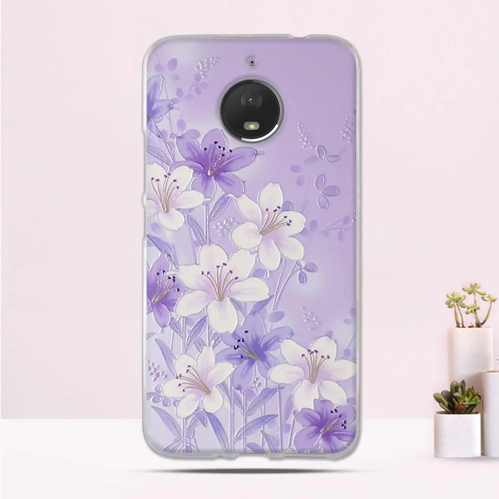 Чехлы для телефонов Motorola Moto E4 Plus E чехол с 3D рельефным рисунком чехлы мягкий