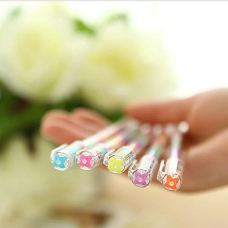 Meikeng 6 в 1 акварель Мел Краски гелевая ручка корейский Канцелярские школьников