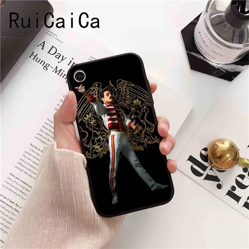 Ruicaica Фредди Меркури Queen band Coque Shell чехол для телефона iPhone 6S 6plus 7 7plus 8 plus X Xs MAX 5 5S XR |