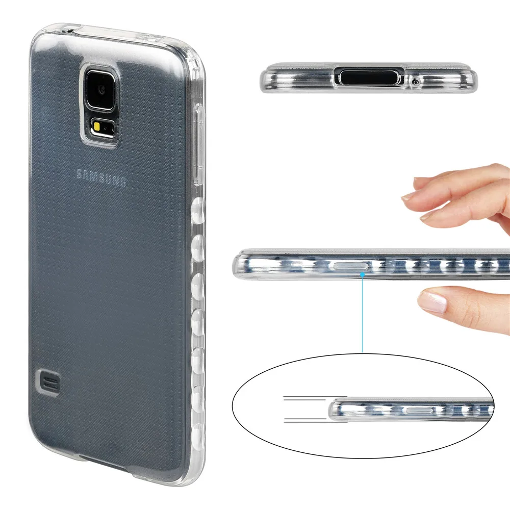 S5 нескользящий чехол для Samsung Galaxy G900F Duos LTE SM-G900FD G900H G906S G900M прозрачный из ТПУ