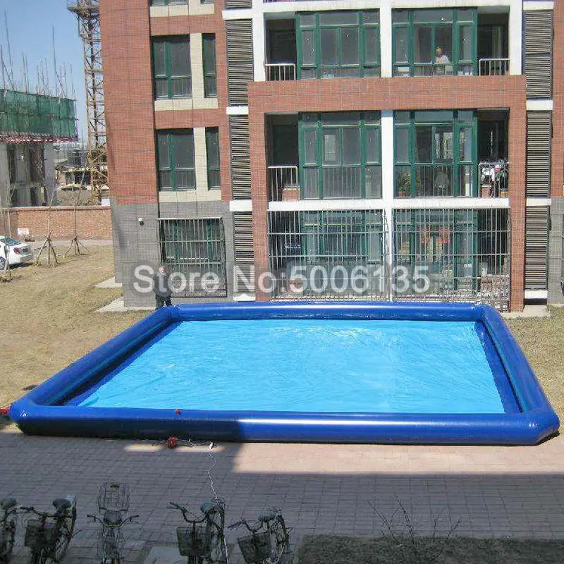2 5x5m 0.9mm pvc tarpaulin outdoor rubber family adult plastic inflatable swimming pool,folding above ground swimming pool - Цвет: 2