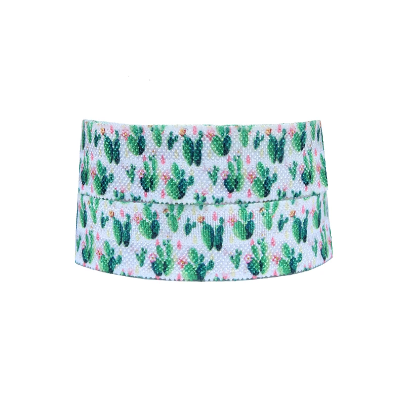 

Flora Ribbons 15mm flower foe, high quality cactus printed fold over elastic