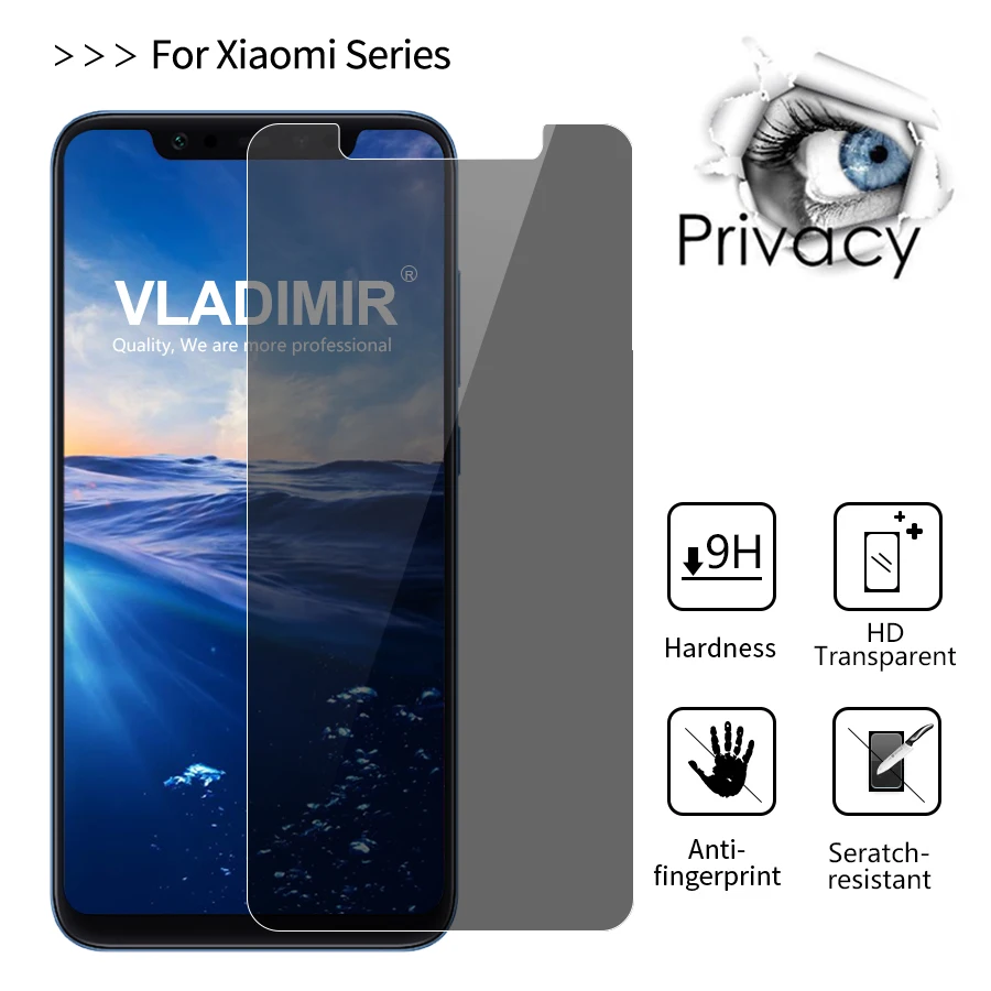 9H конфиденциальность анти шпионское закаленное стекло для Xiaomi Mi 8 Explorer Pro SE Lite