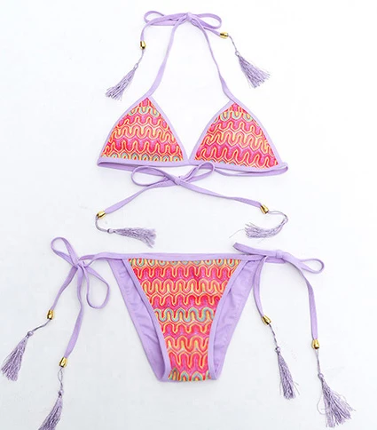 Бикини 2017 сексуальные бразильские Трусики бикини Floarl печати Для женщин Biquinis