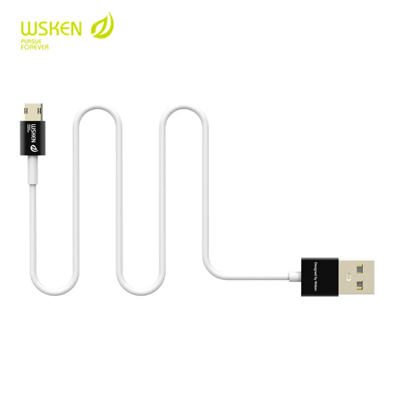 Wsken Двусторонняя Micro USB быстрая зарядка из металла кабель синхронизации данных