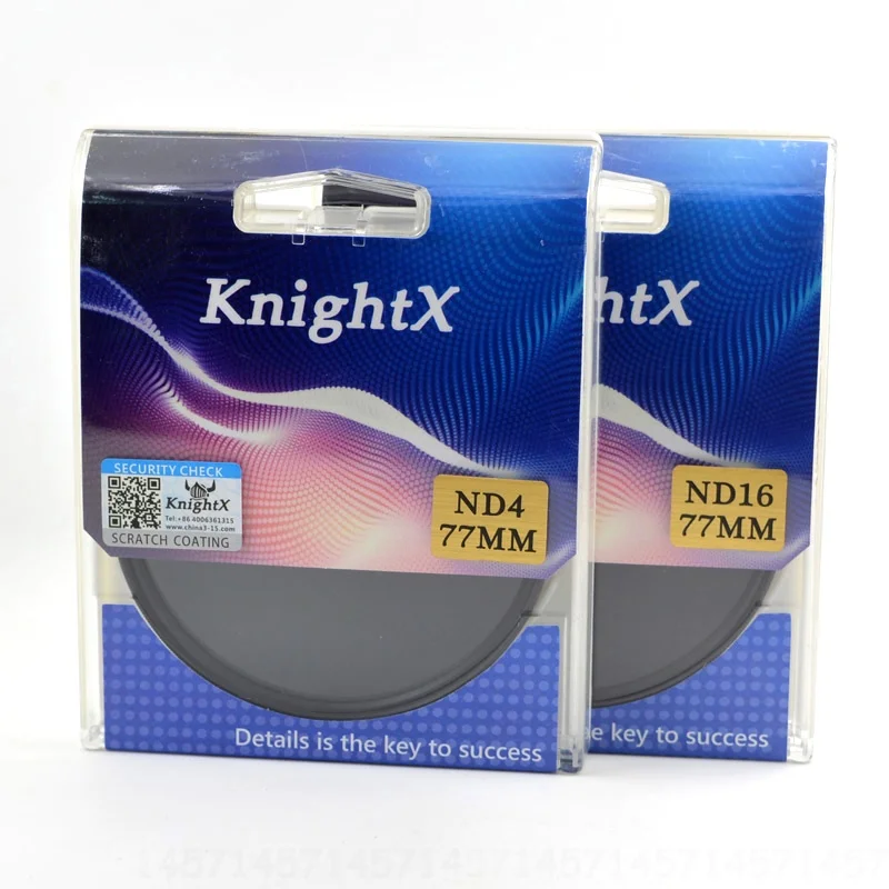 ND4 ND16 KnightX ND2 ND4 ND8 ND16 ND 49 52 55 58 62 67 72 77 мм Камера фильтр для объектива для canon eos sony nikon 400d 1200d фотографии 2000d - Цвет: ND4 ND16