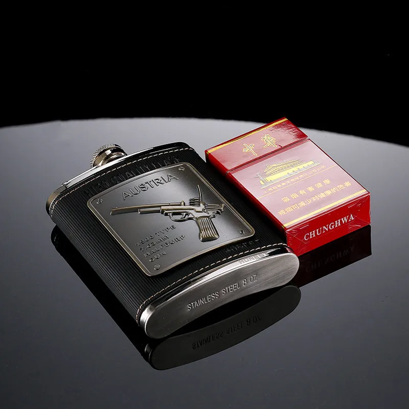 8OZ-67PT Высококачественная фляжка для бедер столовая набор из нержавеющей стали 304