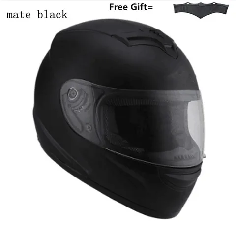 Мотоциклетный шлем с шейным плафом для мужчин и женщин, матовый черный, Размеры M, L, Xxl, 63, 64 см