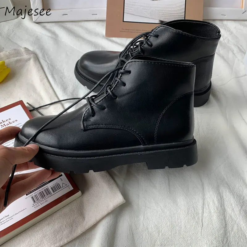 Женские ботинки в Корейском стиле Новинка Huarjuku Ulzzang Martin женская обувь высокого