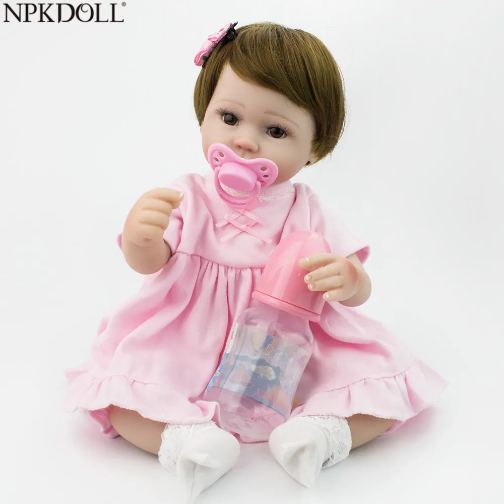 NPKDOLL 40 см силиконовые куклы для новорожденных с силиконовыми конечностями ткань