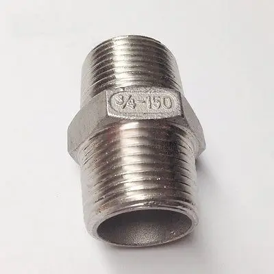 

2" BSP Male Thread Hex Nipple Union 304 Stainless Pipe Fitting Connector Coupler water oil air