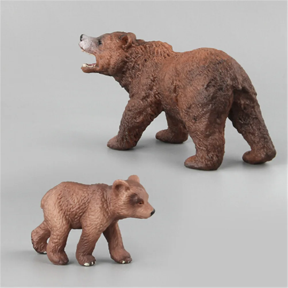 ПВХ Животные мир Alaska Grizzly коричневый полярный медведь медведи статическая модель