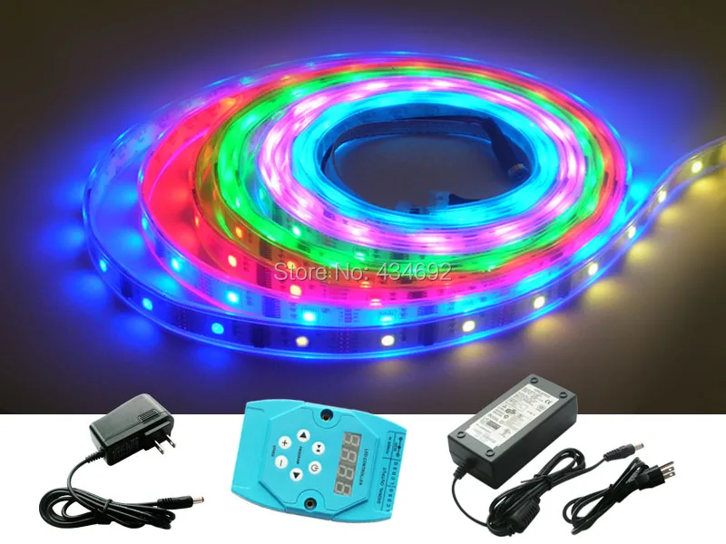 5 м 5050 1606IC 160 светодиодов Dream Color RGB светодиодная лента + 1606 DMX контроллер блок