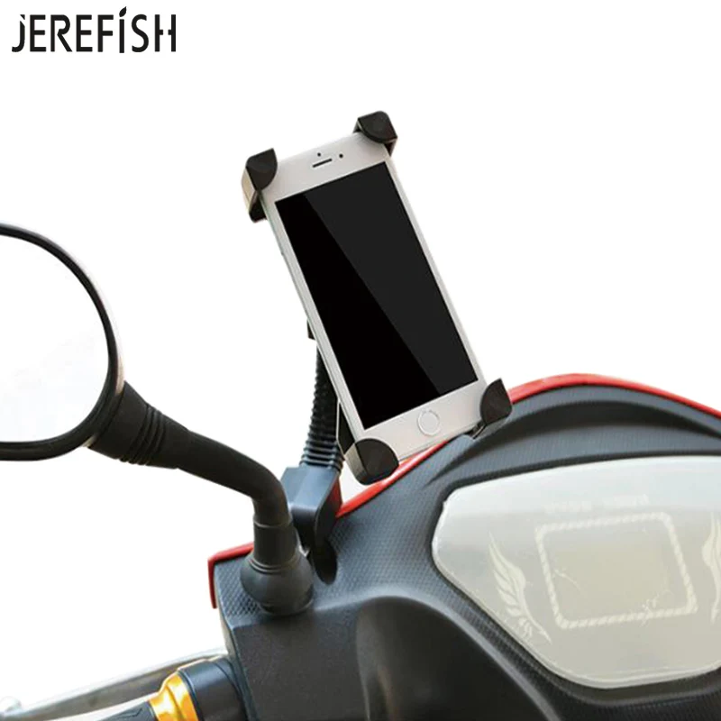 Держатель для телефона JEREFISH мотоциклетный подставка зеркала заднего вида