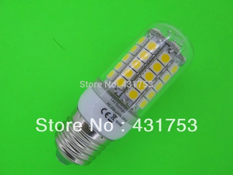 Лампа светодиодная холодный белый свет 5 шт. чип E27 69 светодисветодиодный Дов 220 В